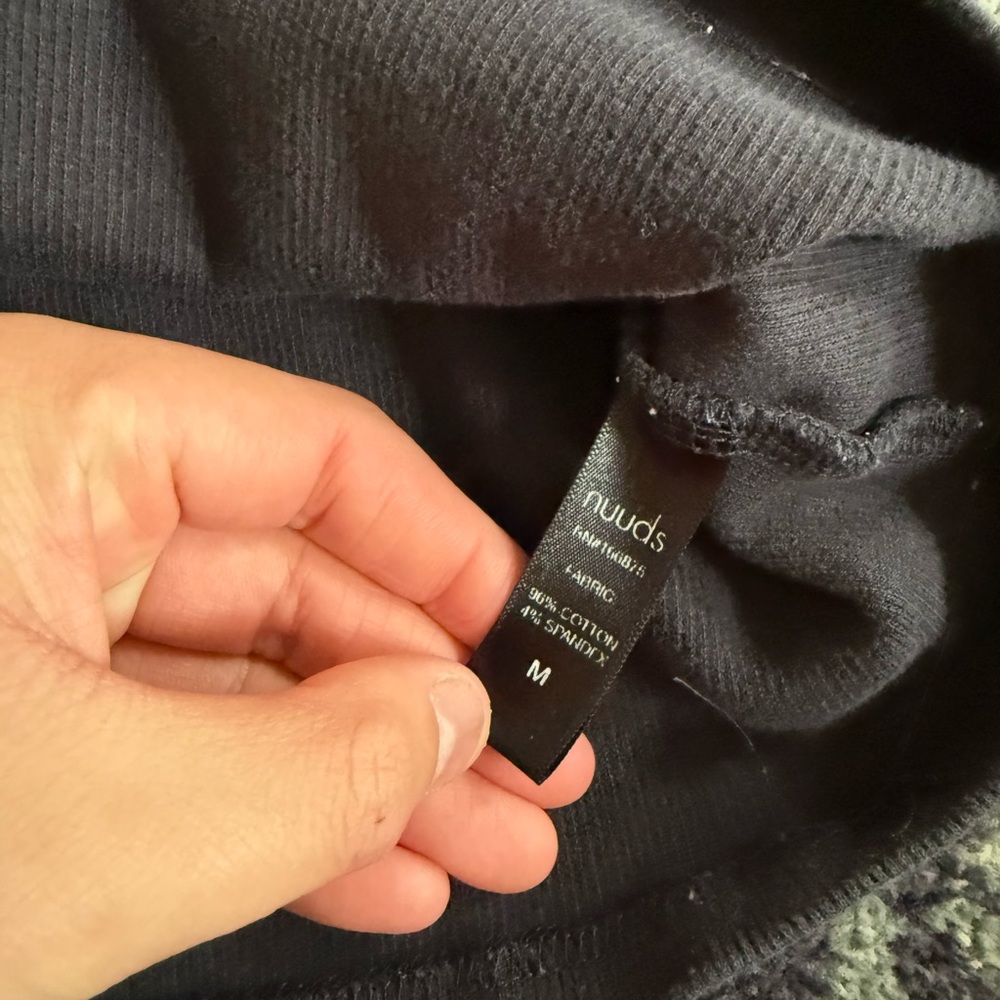 nuuds Charcoal Black Size Medium Essentials Ribbed Tank Top Casual Minimalist - Picture 4 of 7